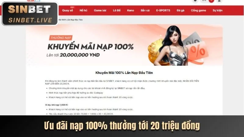 Hình ảnh nút đăng ký trên giao diện Vibet